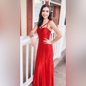 Vintage 1990’s Alfred Angelo red evening gown/prom dress